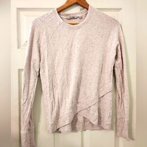 Athleta Sereninity Crossover Modal Super Soft Long Sleeve Top Heather Pink Lilac